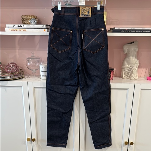 Blue Straight Leg Jeans Classic Fit - Picture 4 of 6